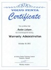 Volvo Penta certificate